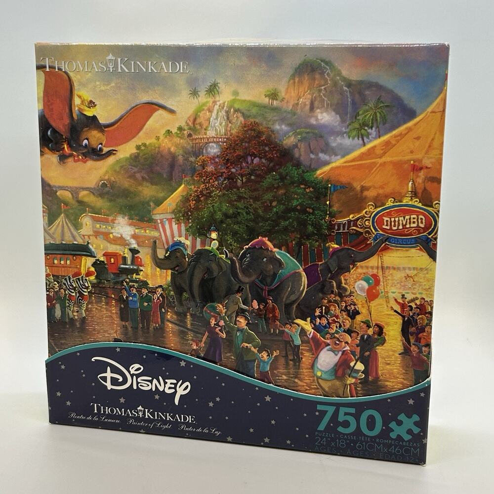 Puzzle Disney Dumbo 750pc Thomas Kinkade CEACO Circus Elephant 2016